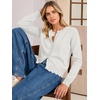 image:imageANRABESS Women Lightweight Button Down Cardigan Sweaters  Long Sleeve Crew Neck Scalloped TrimSummer Soft Knit Work Business Casual Outfits 2026 Fall Trendy Travel OutingsWhite