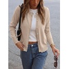 image:imageANRABESS Women Lightweight Button Down Cardigan Sweaters  Long Sleeve Crew Neck Scalloped TrimSummer Soft Knit Work Business Casual Outfits 2026 Fall Trendy Travel OutingsAlmond