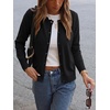 image:imageANRABESS Women Lightweight Button Down Cardigan Sweaters  Long Sleeve Crew Neck Scalloped TrimSummer Soft Knit Work Business Casual Outfits 2026 Fall Trendy Travel OutingsBlack