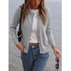 image:imageANRABESS Women Lightweight Button Down Cardigan Sweaters  Long Sleeve Crew Neck Scalloped TrimSummer Soft Knit Work Business Casual Outfits 2026 Fall Trendy Travel OutingsGrey