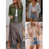 image:imageANRABESS Women Lightweight Button Down Cardigan Sweaters  Long Sleeve Crew Neck Scalloped TrimSummer Soft Knit Work Business Casual Outfits 2026 Fall Trendy Travel OutingsArmy Green