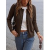 image:imageANRABESS Women Lightweight Button Down Cardigan Sweaters  Long Sleeve Crew Neck Scalloped TrimSummer Soft Knit Work Business Casual Outfits 2026 Fall Trendy Travel OutingsBrown