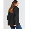 image:imageANRABESS Women Long Sleeve Quarter Zip Pullover Fall Sweater  Collared Lapel V Neck ShirtsSoft Ribbed Knit Top for LeggingsWork Business Casual OutfitsTravel Vacation ClothingBlack