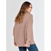 image:imageANRABESS Women Long Sleeve Quarter Zip Pullover Fall Sweater  Collared Lapel V Neck ShirtsSoft Ribbed Knit Top for LeggingsWork Business Casual OutfitsTravel Vacation ClothingPeach Brown