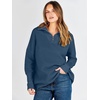 image:imageANRABESS Women Long Sleeve Quarter Zip Pullover Fall Sweater  Collared Lapel V Neck ShirtsSoft Ribbed Knit Top for LeggingsWork Business Casual OutfitsTravel Vacation ClothingDeep Blue
