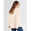 image:imageANRABESS Women Long Sleeve Quarter Zip Pullover Fall Sweater  Collared Lapel V Neck ShirtsSoft Ribbed Knit Top for LeggingsWork Business Casual OutfitsTravel Vacation ClothingParchment
