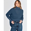 image:imageANRABESS Women Long Sleeve Quarter Zip Pullover Fall Sweater  Collared Lapel V Neck ShirtsSoft Ribbed Knit Top for LeggingsWork Business Casual OutfitsTravel Vacation ClothingDeep Blue