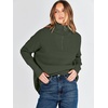 image:imageANRABESS Women Long Sleeve Quarter Zip Pullover Fall Sweater  Collared Lapel V Neck ShirtsSoft Ribbed Knit Top for LeggingsWork Business Casual OutfitsTravel Vacation ClothingArmy Green