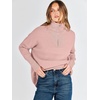 image:imageANRABESS Women Long Sleeve Quarter Zip Pullover Fall Sweater  Collared Lapel V Neck ShirtsSoft Ribbed Knit Top for LeggingsWork Business Casual OutfitsTravel Vacation ClothingPink