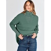 image:imageANRABESS Women Long Sleeve Quarter Zip Pullover Fall Sweater  Collared Lapel V Neck ShirtsSoft Ribbed Knit Top for LeggingsWork Business Casual OutfitsTravel Vacation ClothingGreen