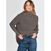 image:imageANRABESS Women Long Sleeve Quarter Zip Pullover Fall Sweater  Collared Lapel V Neck ShirtsSoft Ribbed Knit Top for LeggingsWork Business Casual OutfitsTravel Vacation ClothingGray Coffee