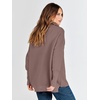 image:imageANRABESS Women Long Sleeve Quarter Zip Pullover Fall Sweater  Collared Lapel V Neck ShirtsSoft Ribbed Knit Top for LeggingsWork Business Casual OutfitsTravel Vacation ClothingNutmeg