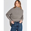 image:imageANRABESS Women Long Sleeve Quarter Zip Pullover Fall Sweater  Collared Lapel V Neck ShirtsSoft Ribbed Knit Top for LeggingsWork Business Casual OutfitsTravel Vacation ClothingGrey Khaki