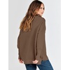 image:imageANRABESS Women Long Sleeve Quarter Zip Pullover Fall Sweater  Collared Lapel V Neck ShirtsSoft Ribbed Knit Top for LeggingsWork Business Casual OutfitsTravel Vacation ClothingAlmond