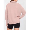 image:imageANRABESS Women Long Sleeve Quarter Zip Pullover Fall Sweater  Collared Lapel V Neck ShirtsSoft Ribbed Knit Top for LeggingsWork Business Casual OutfitsTravel Vacation ClothingPink