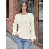 image:imageANRABESS Women Oversized Long Lantern Sleeve Pullover Sweater  Soft Warm Crew Neck Chunky Ribbed Knit Tops Basic Casual Cozy Comfy Fall Winter Outfits ClothesWhite