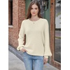 image:imageANRABESS Women Oversized Long Lantern Sleeve Pullover Sweater  Soft Warm Crew Neck Chunky Ribbed Knit Tops Basic Casual Cozy Comfy Fall Winter Outfits ClothesApricot