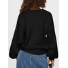 image:imageANRABESS Women Oversized Long Lantern Sleeve Pullover Sweater  Soft Warm Crew Neck Chunky Ribbed Knit Tops Basic Casual Cozy Comfy Fall Winter Outfits ClothesBlack