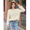 image:imageANRABESS Women Oversized Long Lantern Sleeve Pullover Sweater  Soft Warm Crew Neck Chunky Ribbed Knit Tops Basic Casual Cozy Comfy Fall Winter Outfits ClothesApricot