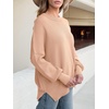 image:imageANRABESS Women Oversized Sweaters Batwing Long Sleeve 2026 Fall Outfits Crewneck Casual Knit Side Slit Fashion Pullover TopBlush