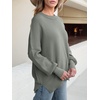 image:imageANRABESS Women Oversized Sweaters Batwing Long Sleeve 2026 Fall Outfits Crewneck Casual Knit Side Slit Fashion Pullover TopSage