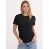 image:imageANRABESS Womens 100 Wool Sweater Office Work Sweaters Soft Lightweight for Summer Spring Short Sleeve Business Casual TopBlack
