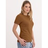 image:imageANRABESS Womens 100 Wool Sweater Office Work Sweaters Soft Lightweight for Summer Spring Short Sleeve Business Casual TopCaramel