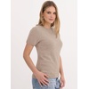 image:imageANRABESS Womens 100 Wool Sweater Office Work Sweaters Soft Lightweight for Summer Spring Short Sleeve Business Casual TopKhaki