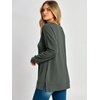 image:imageANRABESS Womens Long Sleeve Shirts Waffle Knit Tunic Top  V Neck Loose Fit Side Slit 2026 Fall Lightweight Sweater Tops for Daily Casual WearArmy Green
