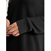 image:imageANRABESS Womens Long Sleeve Shirts Waffle Knit Tunic Top  V Neck Loose Fit Side Slit 2026 Fall Lightweight Sweater Tops for Daily Casual WearBlack