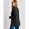 image:imageANRABESS Womens Long Sleeve Shirts Waffle Knit Tunic Top  V Neck Loose Fit Side Slit 2026 Fall Lightweight Sweater Tops for Daily Casual WearBlack