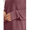 image:imageANRABESS Womens Long Sleeve Shirts Waffle Knit Tunic Top  V Neck Loose Fit Side Slit 2026 Fall Lightweight Sweater Tops for Daily Casual WearMauve