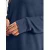 image:imageANRABESS Womens Long Sleeve Shirts Waffle Knit Tunic Top  V Neck Loose Fit Side Slit 2026 Fall Lightweight Sweater Tops for Daily Casual WearNavy Blue