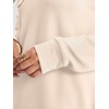 image:imageANRABESS Womens Long Sleeve Shirts Waffle Knit Tunic Top  V Neck Loose Fit Side Slit 2026 Fall Lightweight Sweater Tops for Daily Casual WearParchment