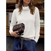 image:imageANRABESS Womens Turtleneck Long Sleeve Pullover Sweater  Soft Cozy Chunky Knit Ribbed Cuff Hem Jumper Tops Loose FitOffice Daily Casual Clothes Fall Winter OutfitsWhite
