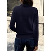 image:imageANRABESS Womens Turtleneck Long Sleeve Pullover Sweater  Soft Cozy Chunky Knit Ribbed Cuff Hem Jumper Tops Loose FitOffice Daily Casual Clothes Fall Winter OutfitsNavy Blue