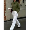 image:imageANRABESS Womens Turtleneck Long Sleeve Pullover Sweater  Soft Cozy Chunky Knit Ribbed Cuff Hem Jumper Tops Loose FitOffice Daily Casual Clothes Fall Winter OutfitsArmy Green