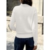 image:imageANRABESS Womens Turtleneck Long Sleeve Pullover Sweater  Soft Cozy Chunky Knit Ribbed Cuff Hem Jumper Tops Loose FitOffice Daily Casual Clothes Fall Winter OutfitsWhite