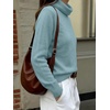 image:imageANRABESS Womens Turtleneck Long Sleeve Pullover Sweater  Soft Cozy Chunky Knit Ribbed Cuff Hem Jumper Tops Loose FitOffice Daily Casual Clothes Fall Winter OutfitsLight Blue