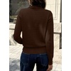 image:imageANRABESS Womens Turtleneck Long Sleeve Pullover Sweater  Soft Cozy Chunky Knit Ribbed Cuff Hem Jumper Tops Loose FitOffice Daily Casual Clothes Fall Winter OutfitsCoffee