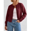image:imageANRABESS Lightweight Oversized Cardigan Sweaters for Women  Soft Breathable Knit Subtle Cropped Long Sleeve Button Down Crewneck Relaxed Loose Fit Casual amp Work Wear Fall OutfitsRed