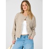 image:imageANRABESS Lightweight Oversized Cardigan Sweaters for Women  Soft Breathable Knit Subtle Cropped Long Sleeve Button Down Crewneck Relaxed Loose Fit Casual amp Work Wear Fall OutfitsAlmond
