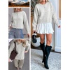 image:imageANRABESS Lightweight Oversized Cardigan Sweaters for Women  Soft Breathable Knit Subtle Cropped Long Sleeve Button Down Crewneck Relaxed Loose Fit Casual amp Work Wear Fall OutfitsLight Grey