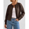 image:imageANRABESS Lightweight Oversized Cardigan Sweaters for Women  Soft Breathable Knit Subtle Cropped Long Sleeve Button Down Crewneck Relaxed Loose Fit Casual amp Work Wear Fall OutfitsCoffee