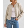 image:imageANRABESS Lightweight Oversized Cardigan Sweaters for Women  Soft Breathable Knit Subtle Cropped Long Sleeve Button Down Crewneck Relaxed Loose Fit Casual amp Work Wear Fall OutfitsAlmond