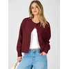 image:imageANRABESS Lightweight Oversized Cardigan Sweaters for Women  Soft Breathable Knit Subtle Cropped Long Sleeve Button Down Crewneck Relaxed Loose Fit Casual amp Work Wear Fall OutfitsRed