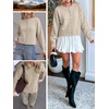 image:imageANRABESS Lightweight Oversized Cardigan Sweaters for Women  Soft Breathable Knit Subtle Cropped Long Sleeve Button Down Crewneck Relaxed Loose Fit Casual amp Work Wear Fall OutfitsAlmond