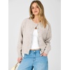 image:imageANRABESS Lightweight Oversized Cardigan Sweaters for Women  Soft Breathable Knit Subtle Cropped Long Sleeve Button Down Crewneck Relaxed Loose Fit Casual amp Work Wear Fall OutfitsBeige