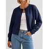image:imageANRABESS Lightweight Oversized Cardigan Sweaters for Women  Soft Breathable Knit Subtle Cropped Long Sleeve Button Down Crewneck Relaxed Loose Fit Casual amp Work Wear Fall OutfitsNavy Blue