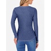 image:imageANRABESS Long Sleeve Shirts for Women Ribbed Sweater Top  Knitted Lightweight Slim Fitted V Neck TShirts Casual 2026 Fall Outfits Going Out Tops Winter Layer ClothingDark Blue